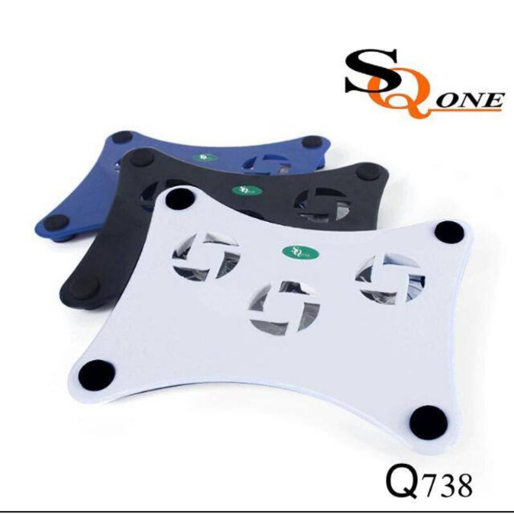 COOLING PAD ACRYLIC 3 FAN PENDINGIN LAPTOP COOLPAD AKRILIK TIGA KIPAS DENGAN LAMPU SQ ONE Q-738