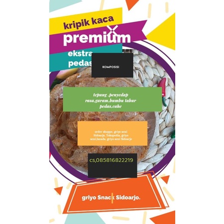PREMIUM//KERIPIK KACA //KERIPIK KACA 50GR