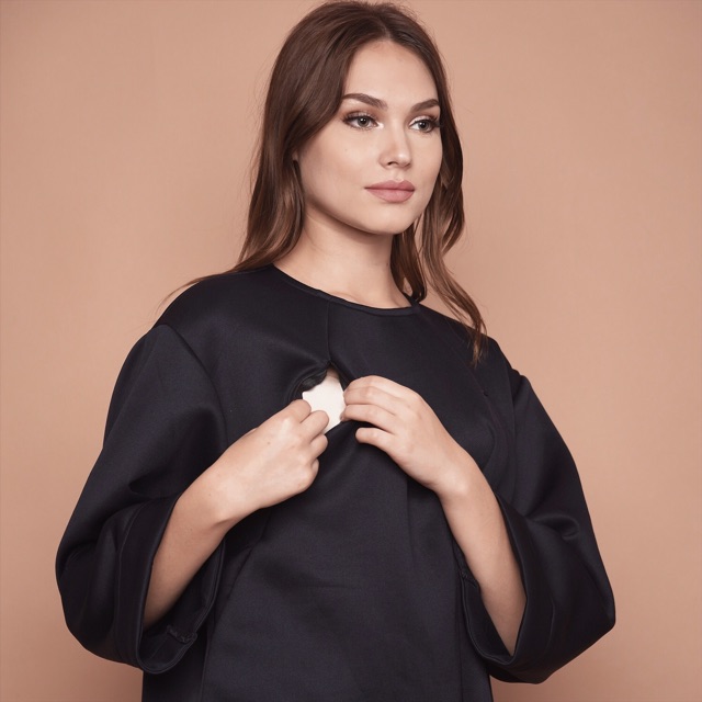 

MONOMOM Serena Navy - Baju Menyusui Nursing Wear Stylish