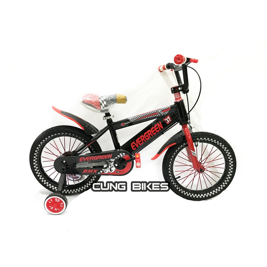 SEPEDA ANAK BMX EVERGREEN LOGAN UKURAN 16 WARNA KOMBINASI MODEL RACING SPORT