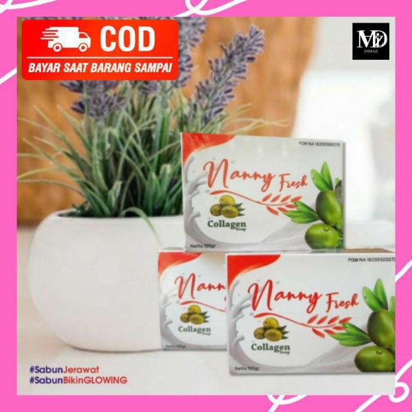 ✨COD✨NANNY FRESH sabun nanny fres sabun kedas beauty sabun obat jerawat collagen pemutih kulit wajah