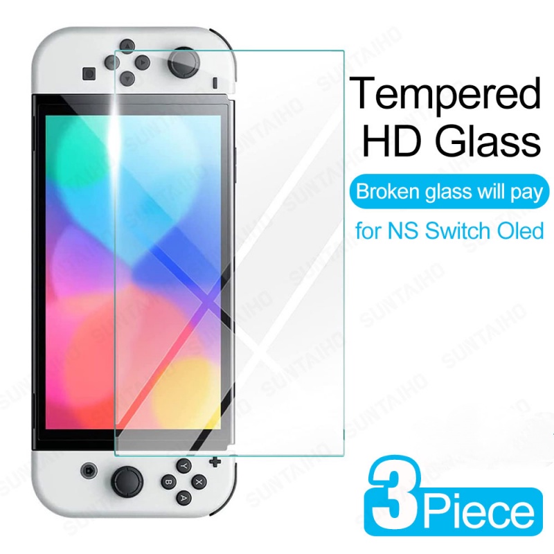 2pcs Pelindung Layar Tempered Glass Oled 9h Hd Untuk Nintendo Switch Oled