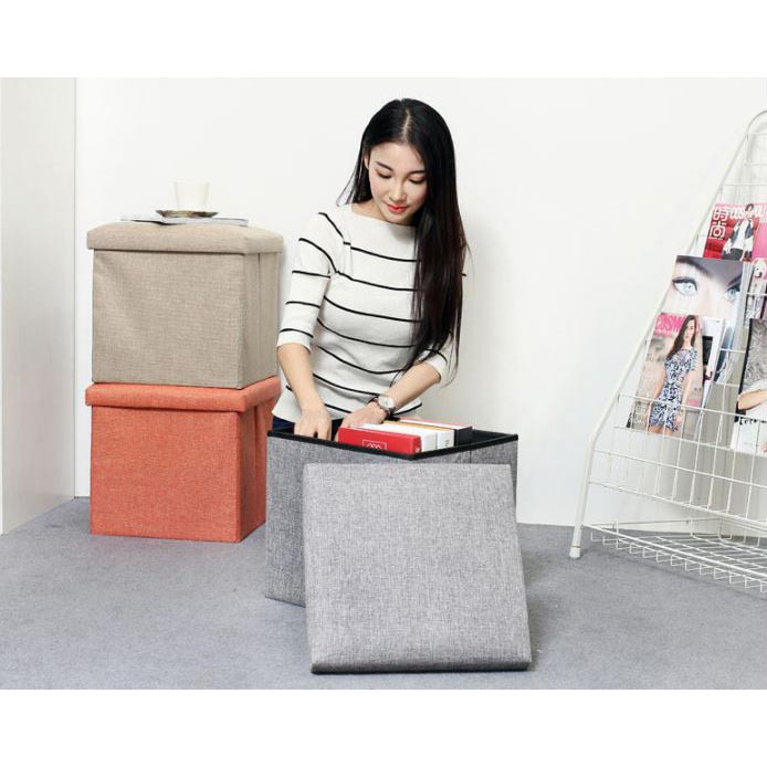 Sofa Kotak Penyimpanan Barang 30x30x30cm - L170402 - Gray