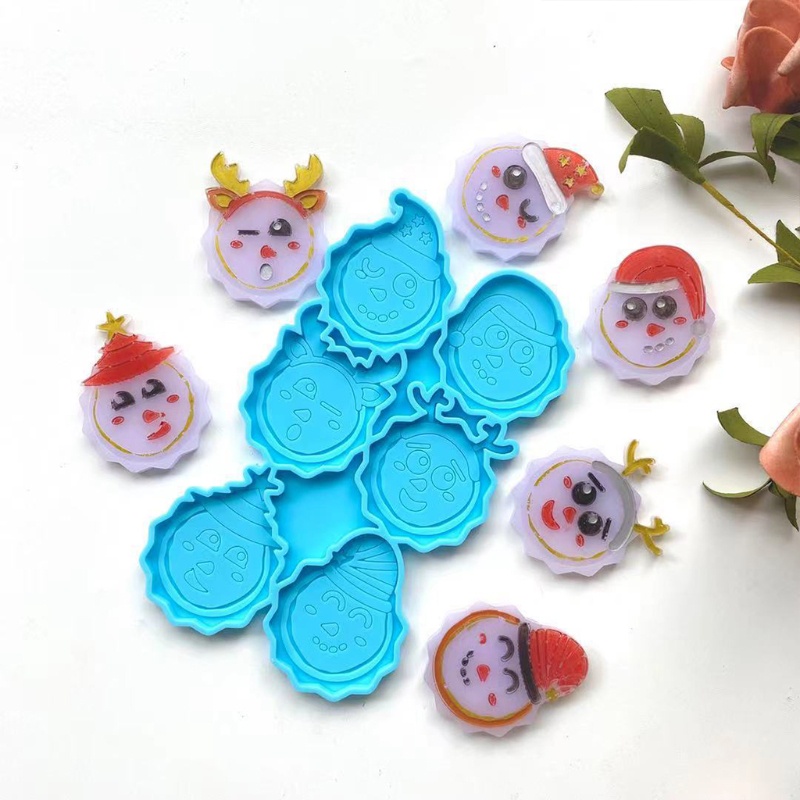 Siy Cetakan Resin Epoksi Bentuk Santa Claus Bahan Silikon Untuk Holder Handphone Diy