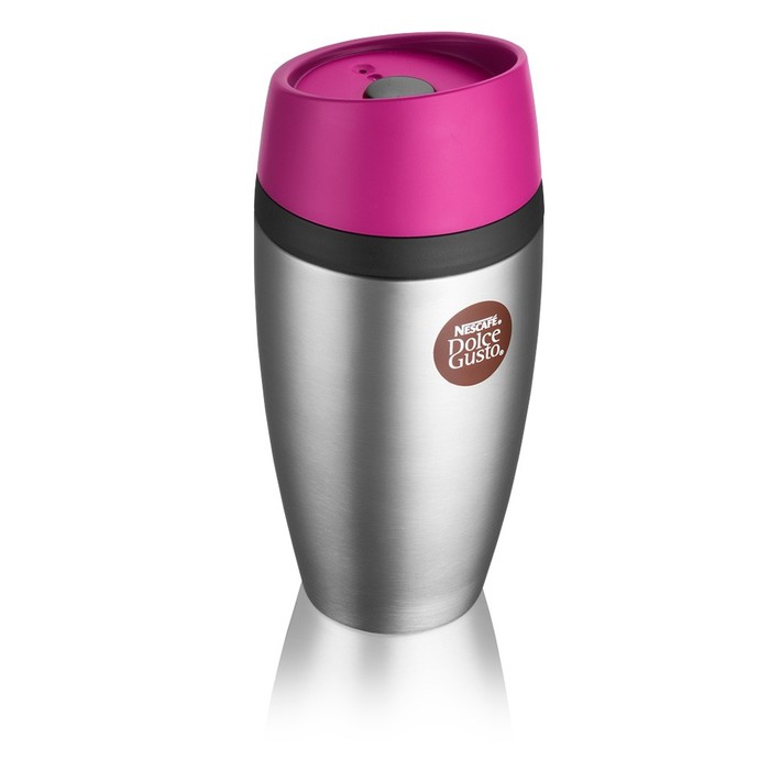 

NESCAFE DULCO GUSTO STAINLESS STEEL THERMO TRAVEL MUG IN PURPLE TUMBLE