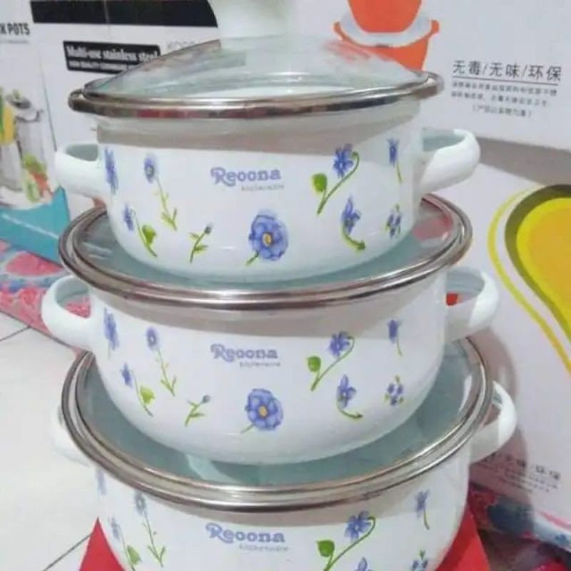 panci set enamel