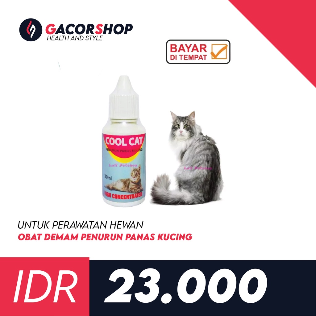 COOL CAT Obat Demam Penurun Panas Flu Bersin Pilek Kucing Kitten Anak Murah Ampuh