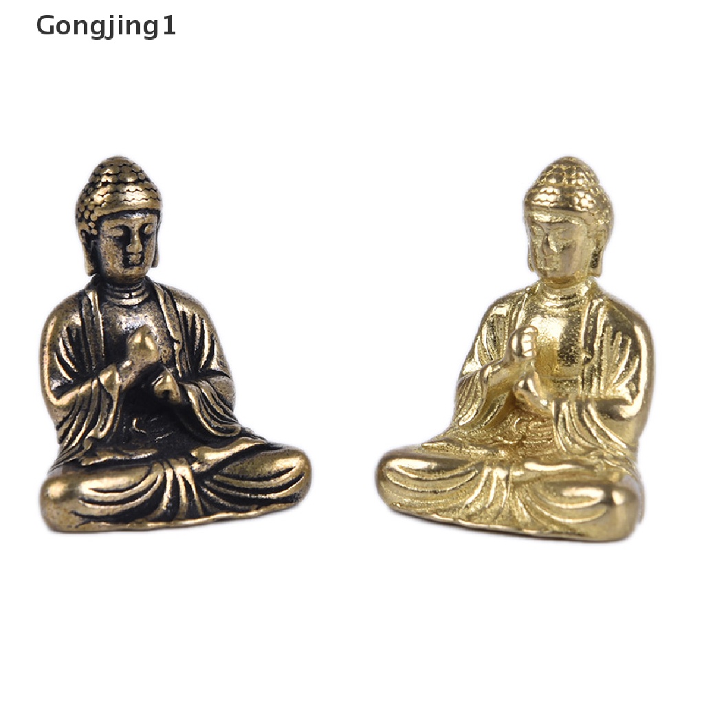 Gongjing1 Patung Buddha Thailand Mini 2 Warna Untuk Dekorasi Rumah