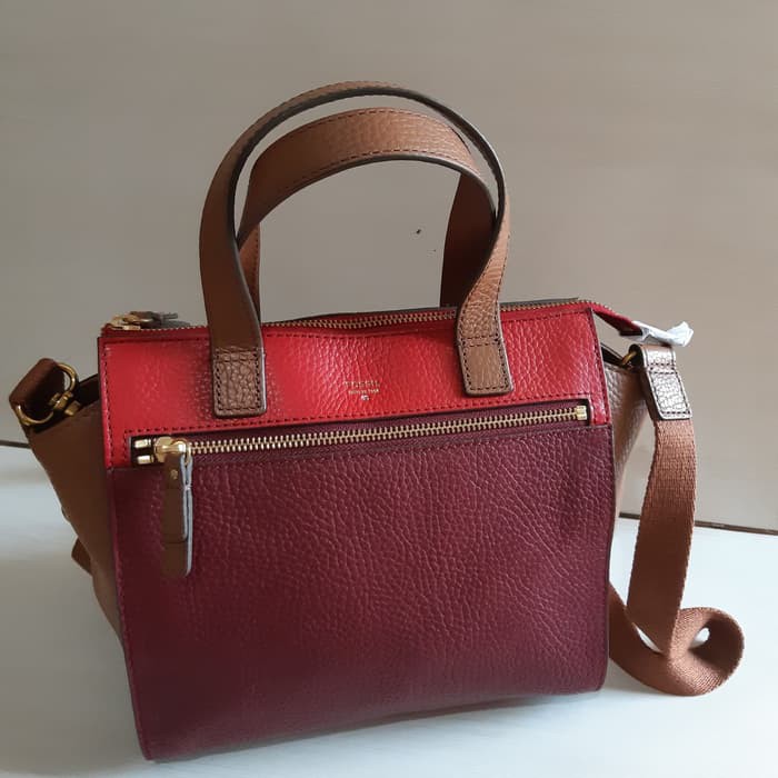 TAS FOSSIL ORIGINAL - FOSSIL TESSA SATCHEL MULTI - FOSIL ORI