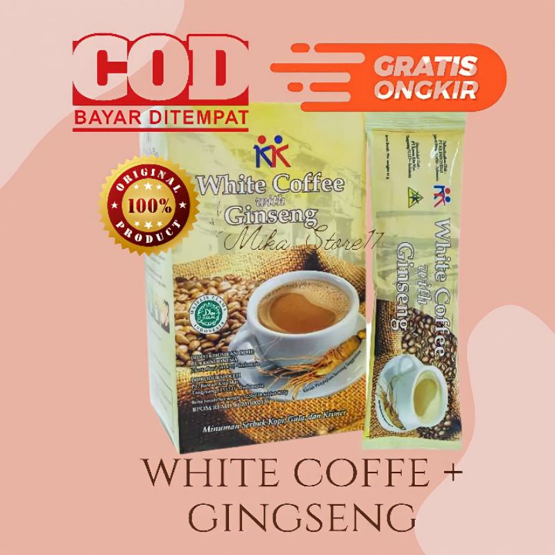 

Kopi Gingseng White Coffee Instan KK White Coffe Bubuk