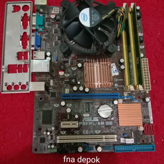 Paket motherboard lga775 Intel g31| processor core2duo|ram 2gb|hsf nempel
