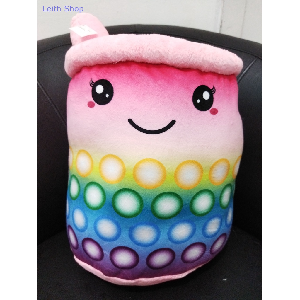 Boneka Minuman Boba Besar Big Jumbo XL Bubble Maskot Lucu Warna Pink