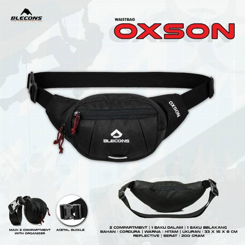 TAS SLEMPANG WAISTBAG PRIA WANITA BLECONS OXSON/TAS PINGGANG PRIA WANITA STYLE CASUAL