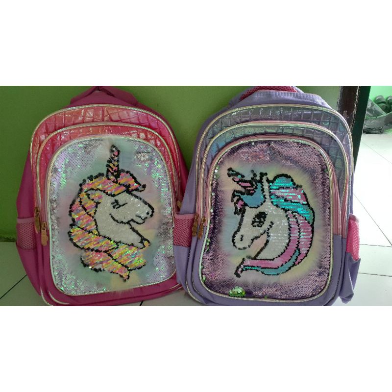 Tas anak import premium school bag unicorn