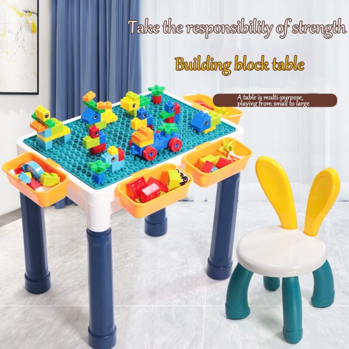 Meja Bermain Anak Montessori Building Blocks - WBP21