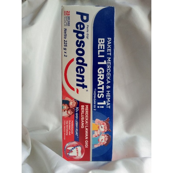 225g + 225g B1G1 Pepsodent Pasta gigi 225g + 225g Odol pepsodent 225g