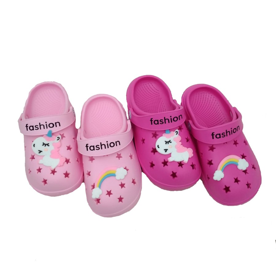  Unicorn  Sandal  Croc Slop Sandal  Anak  Perempuan Import 