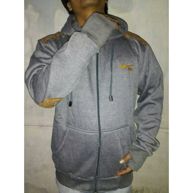 jaket nike patch elbow finger jumbo ( hitam,navy,abu,marun)