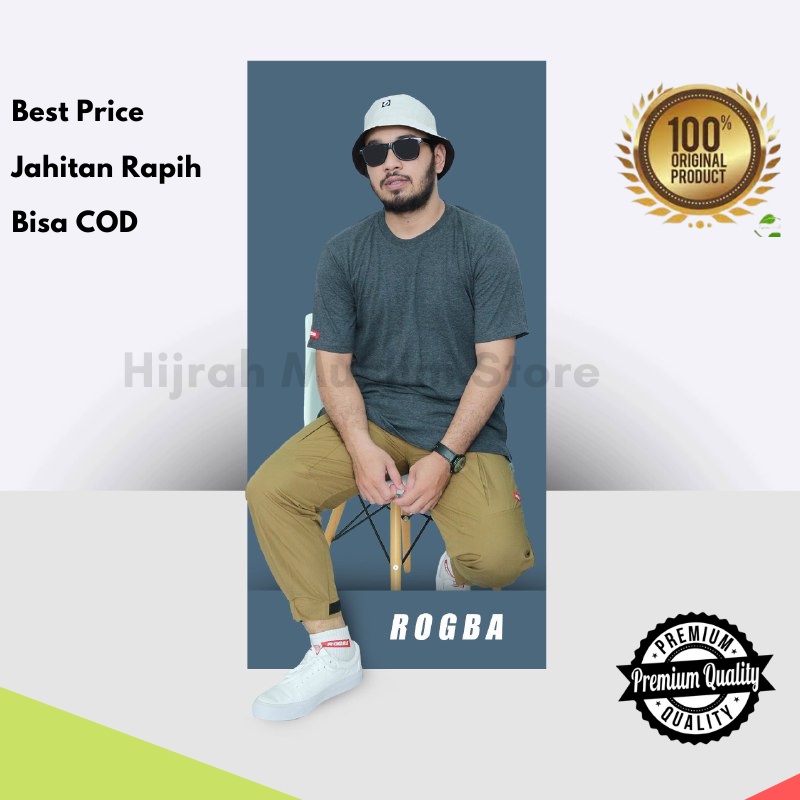 Kaos Kurta Basic Pakistan Polos Longline Lengan Pendek Pria S M L XL 2XL Big Size Jumbo By ROSAL COD