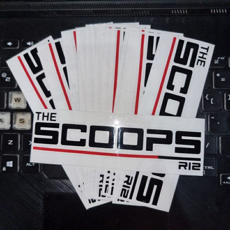 stiker Cutting THE SCOOPS R12, Stiker Motor Scoppy