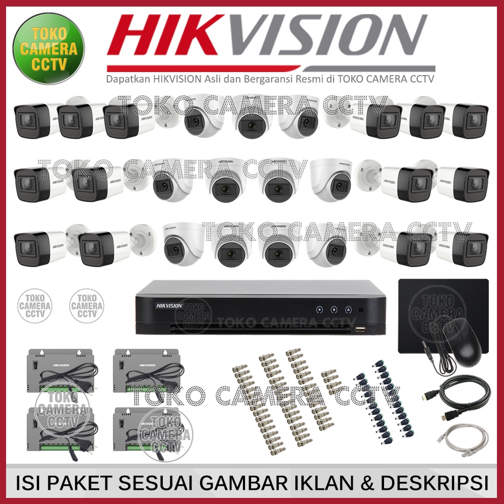 PAKET CCTV HIKVISION 5MP 32 CHANNEL 25 KAMERA