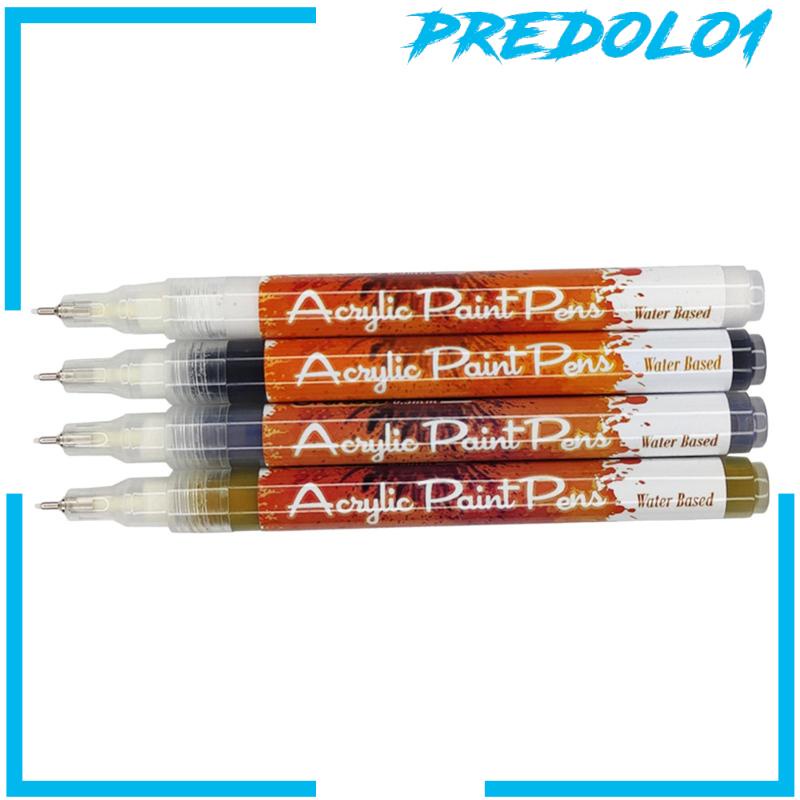 (Predolo1) Spidol Akrilik 0.5mm 4 Warna Untuk Menulis / Scrapbook