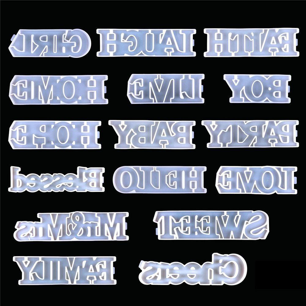 Cetakan Resin Epoksi Bahan Silikon Bentuk Huruf Happy Birthday Untuk Dekorasi Pesta Pernikahan