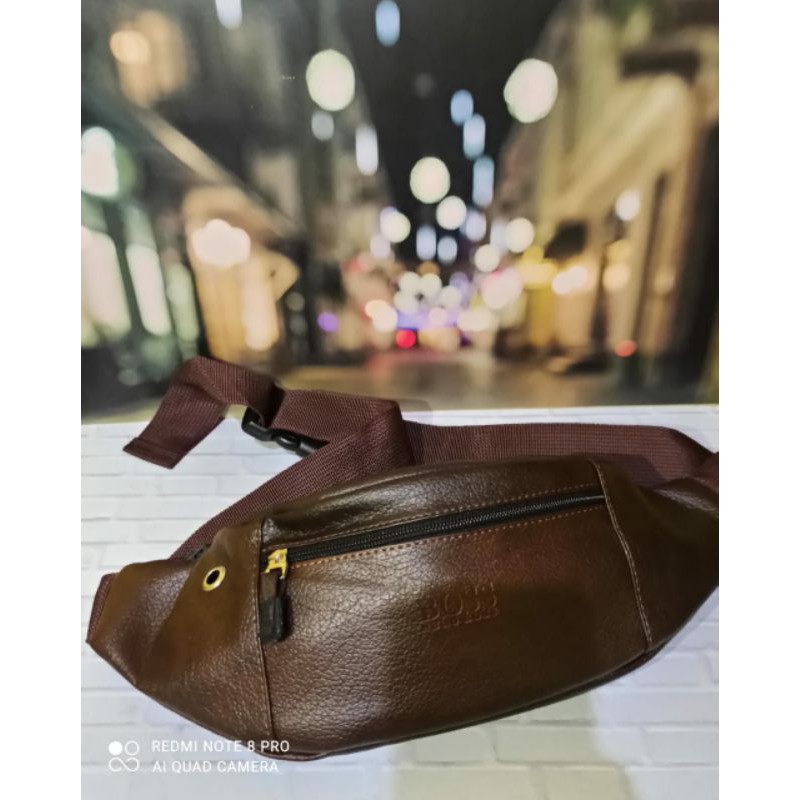 Tas cowok kulit Pu // Tas kulit Pu selempang pria // Tas waist Bag kulit Pu