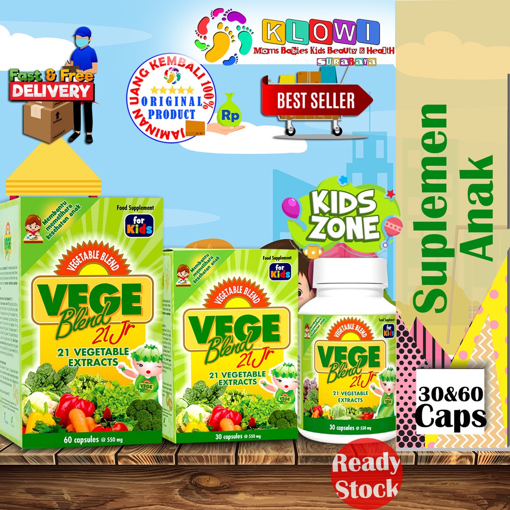 Vegeblend 21 JR 30 & 60 Kapsul / Suplemen Anak / Penambah Nafsu Makan