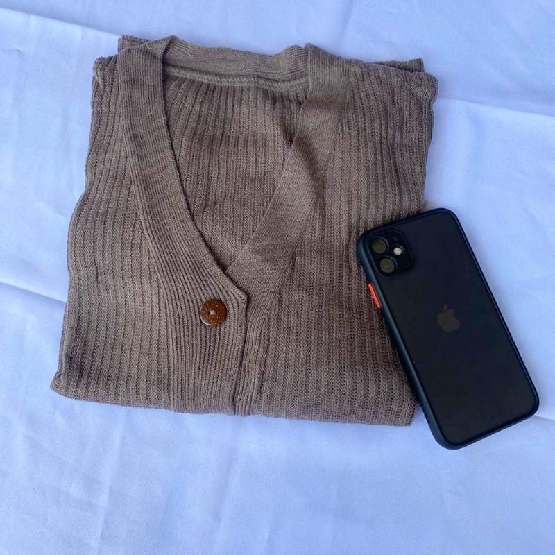 WILLY CARDIGAN RAJUT / CARDIGAN CROP RAJUT / Cardigan rajut crop kancing batok / WILLY CROP CARDY RAJUT-Burgundy