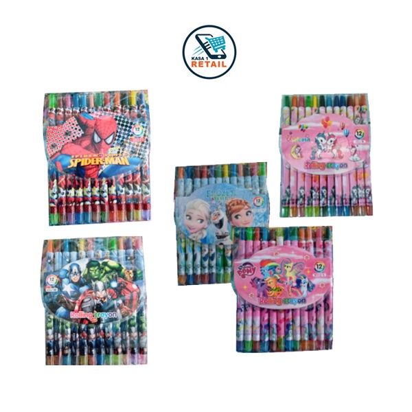 

1 Pack CRAYON PUTAR / ROLLING PANJANG ISI 12