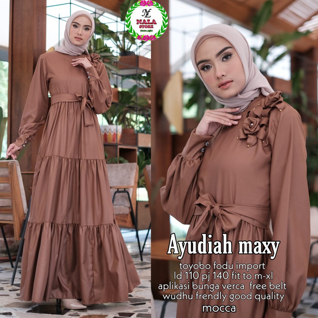 [ COD ] Gamis jumbo LD 110 dress muslim mat. toyobo fodu [ Ayudiah Maxi ]