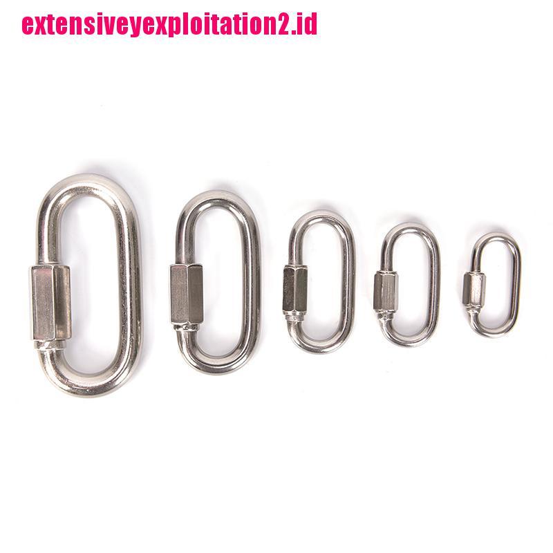 &lt; E2id &amp; &gt; Carabiner Bahan Stainless Steel Untuk Climbing / Camping / Outdoor