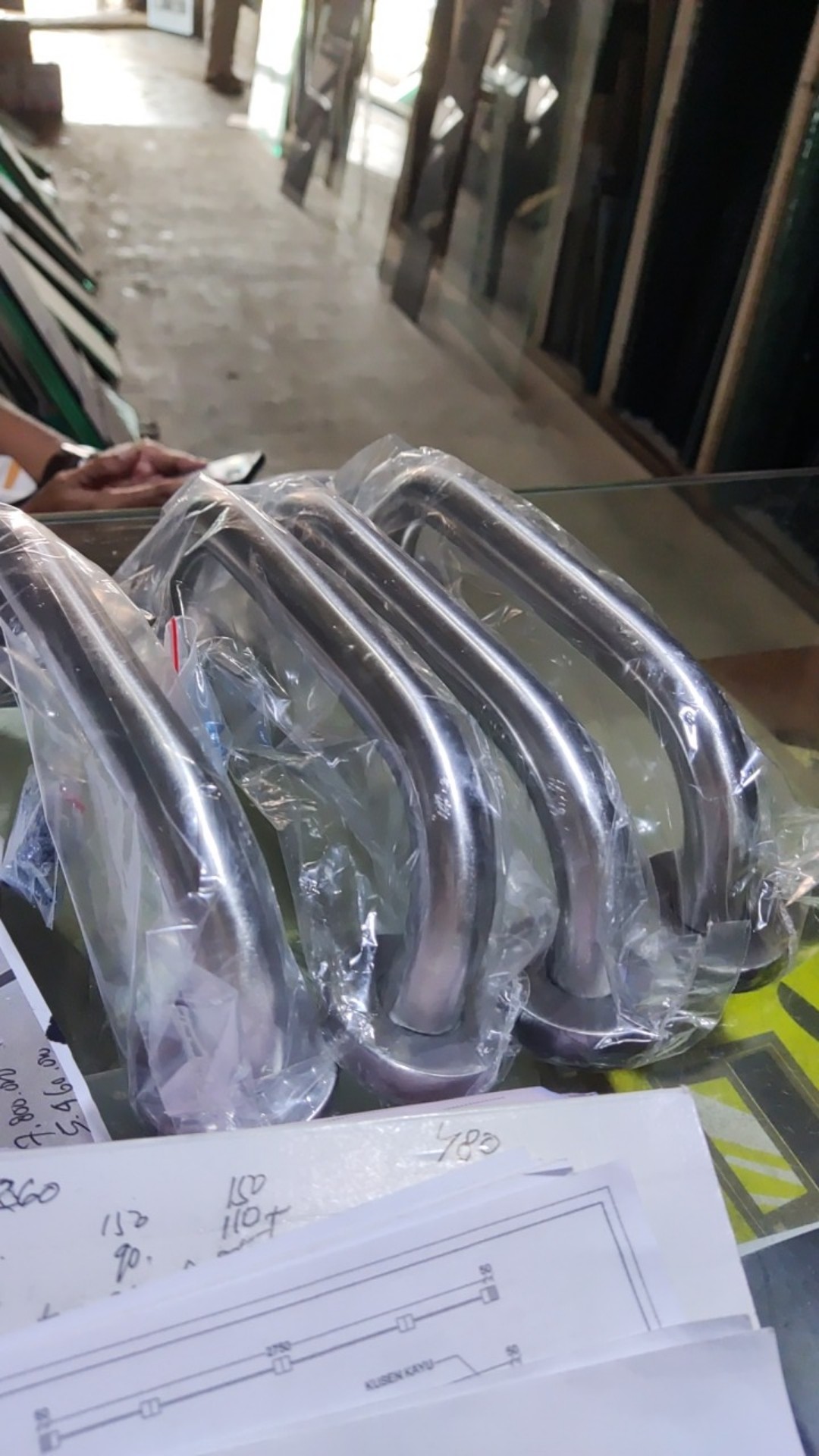 Pull Handle Garasi Stainless/hendel Garasi/gagang Tarikan Pintu Garasi