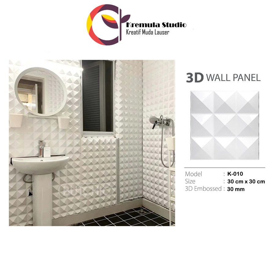 Wallpaper Dinding 3D panel Gypsum #K-011