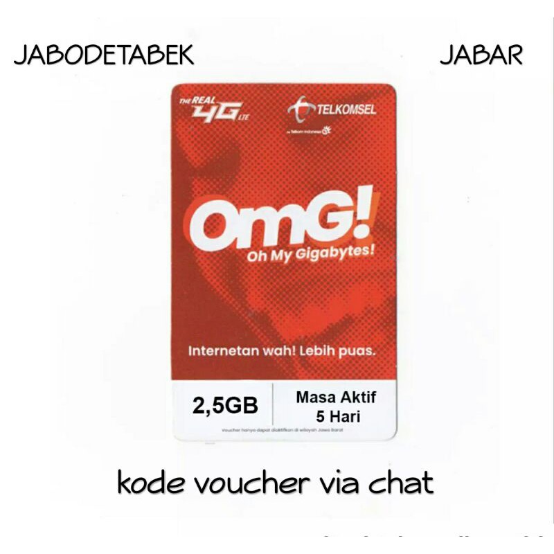 (kode via chat) kuota Telkomsel voucher 1,5gb - 2,5gb - 3,5gb MURAH