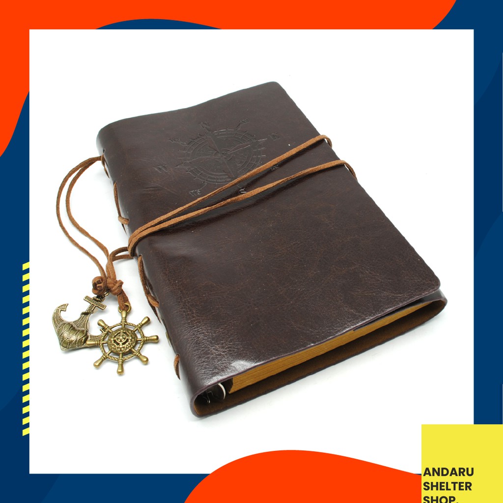 

Binder Buku Catatan Notepad Buku Tulis Agenda Kulit Leather Classic Book Pirate Model