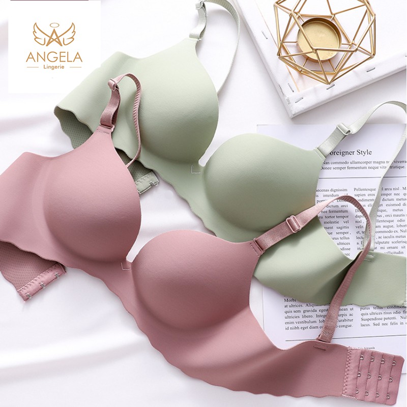 [ COD ] ANGELA Premium JAPAN Quality Seamless Sport Push Up Bra Set Celana Dalam Wanita Tanpa Kawat