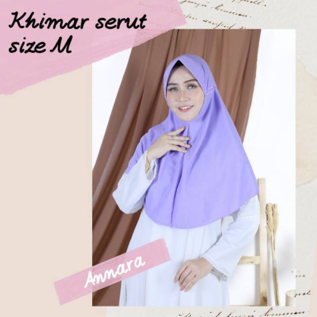 Khimar / jilbab / kerudung / hijab kaos serut M Annara