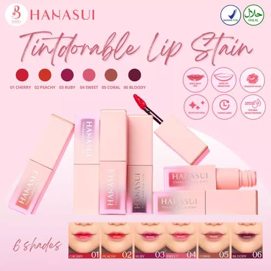 BPOM BOBA Mattedorable Lip Cream Tintdorable Lip Tint | Lip Stain | dual function bibir blush on lip and cheek