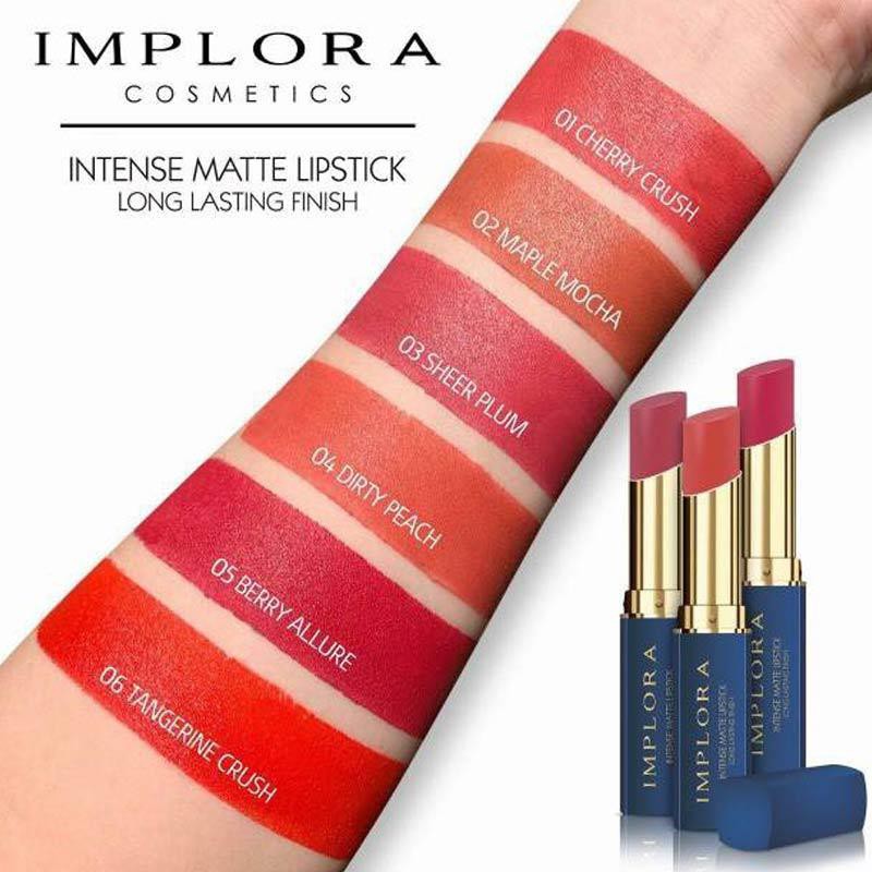 IMPLORA Intense Matte Lipstick Long Lasting Finish Original BPOM