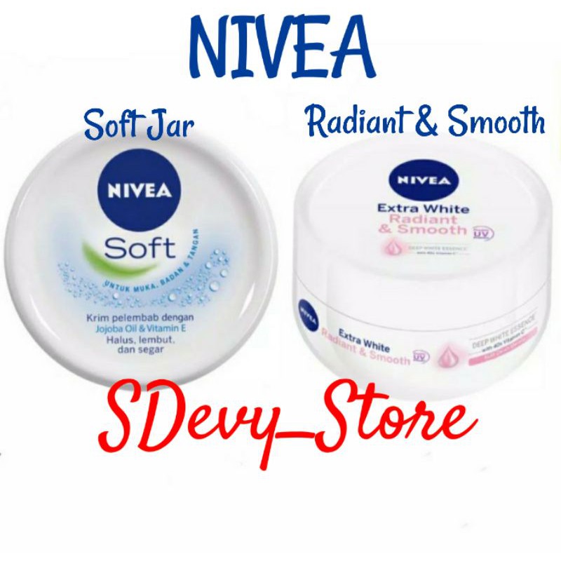 Nivea Soft Jar 100ml Nivea Extra White Radiant Smooth Creme 100ml Krim Pelembab Wajah Indonesia