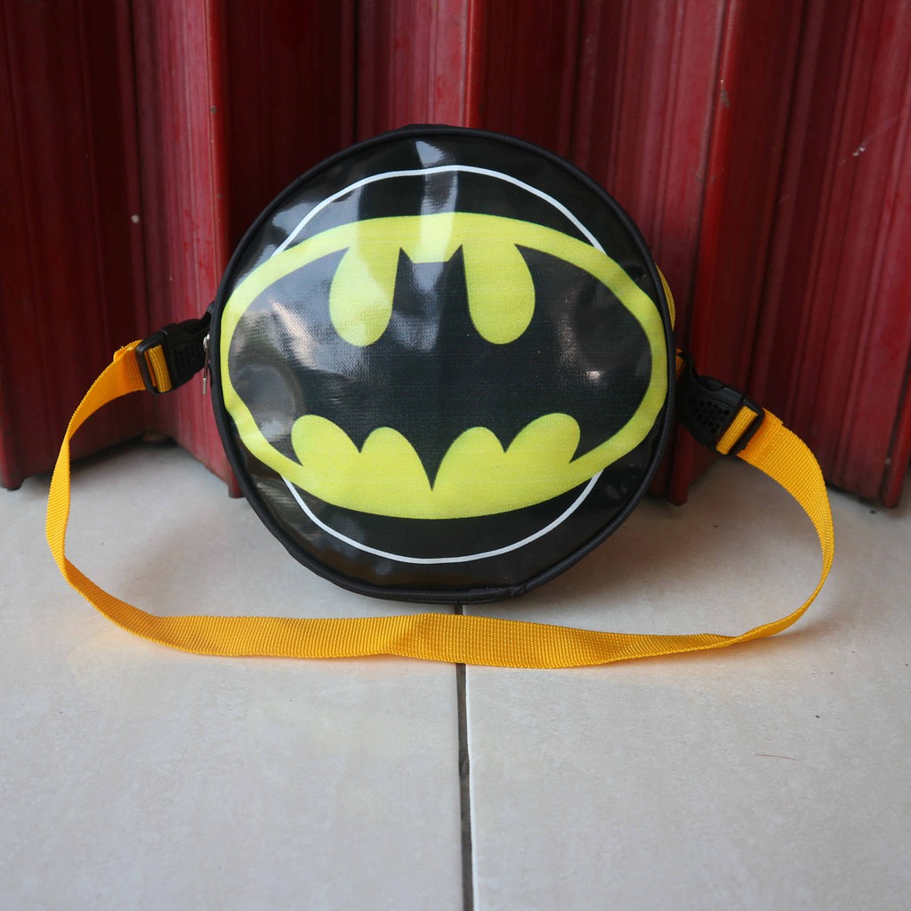 Tas Fashion Anak 2in 1 Bisa Selempang Dan Ransel Motif Batman Kekinian