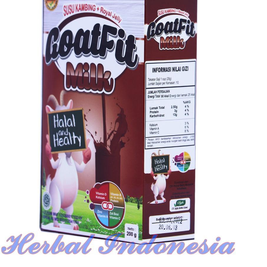 

✶ GOATFIT MILK COKLAT susu Kambing ettawa plus Royal jelly ❅
