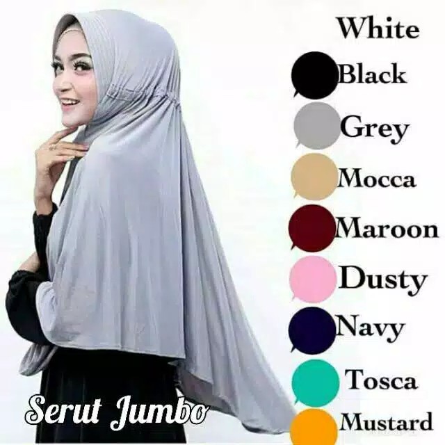 serut jumbo/serut jokowi jumbo/jilbab serut polos jumbo