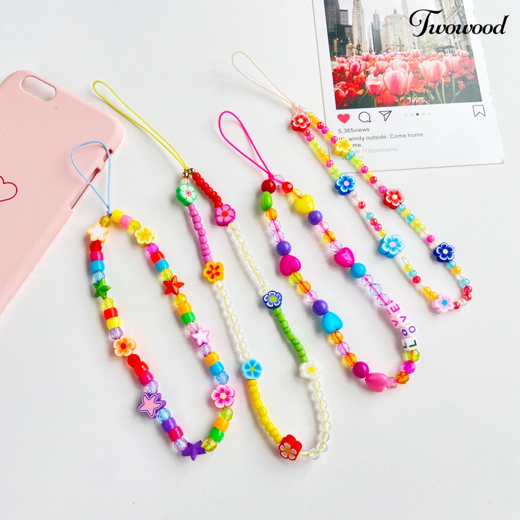 Twowood Tali Lanyard Handphone Handmade Anti Hilang Warna-Warni