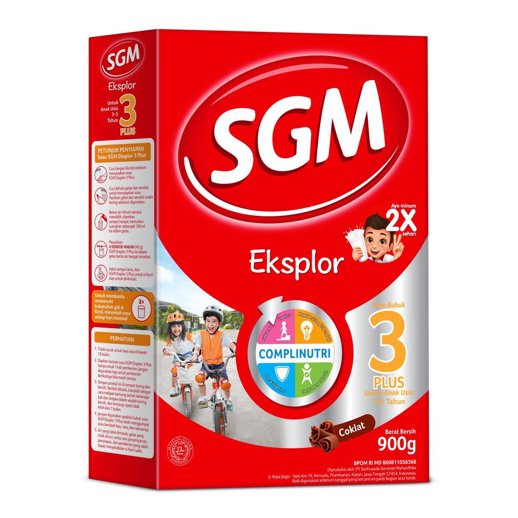 SGM Eksplor Belajar 3+ Pro-GressMaxx Coklat | Vanilla Susu Bubuk 900 gr