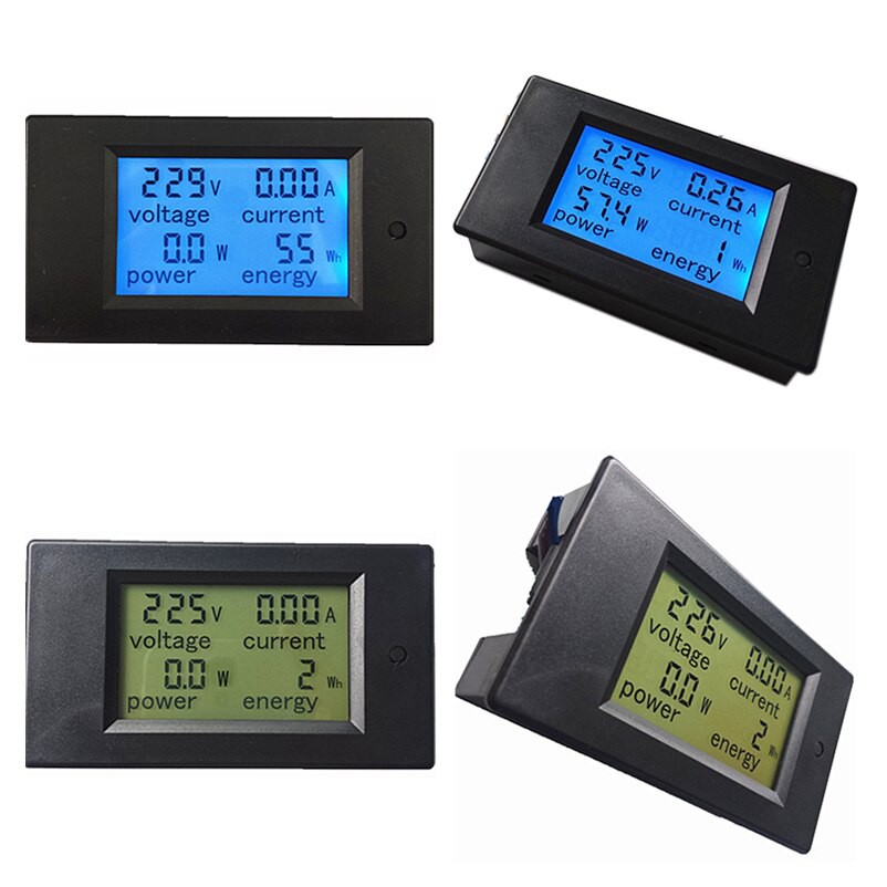 100A AC 80-260V Digital LCD Ammeter Voltmeter Panel with CT Electric Volt Amp Meter Power Kwh