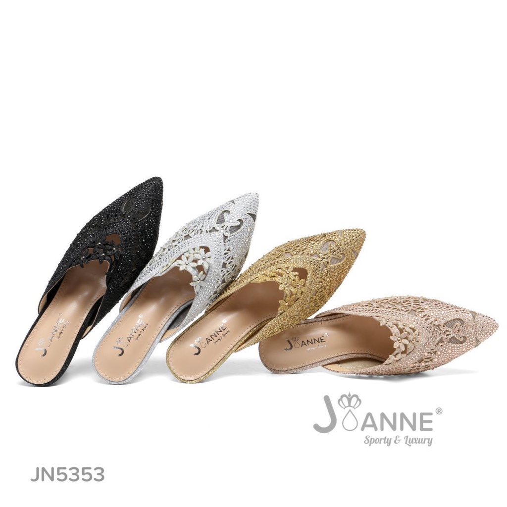 JOANNE Mules High Heels Shoes Hak Pesta Mutiara JN5353 ORIGINAL