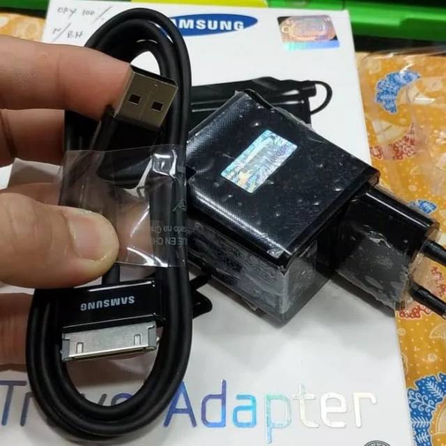 Charger Samsung tablet p1000 original 100% model lebar casan carger ori 100% p3100 mantap murah